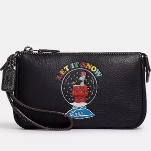 NIB Coach X Peanuts Nolita 19 With Snoopy Let It Snow Motif